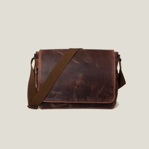 Leather Satchel Messenger Bag
